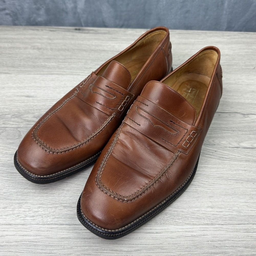 Johnston & Murphy Cellini Made in Italy Men's Penny Loafers 10.5 M 6814